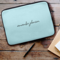 Jolie fille moderne Monogramme bleu Cursive Nom co