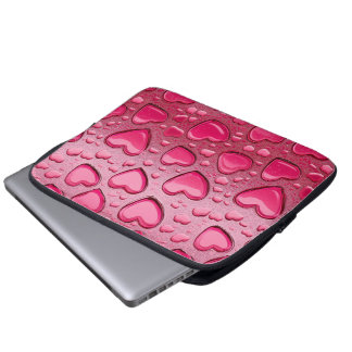 Housse Pour Ordinateur Portable Jolie gouttelettes d'eau en forme de coeur