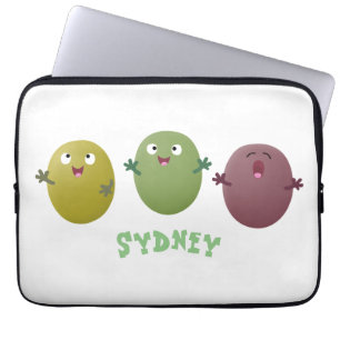 Housse Pour Ordinateur Portable Jolie olives joyeux chantant dessin animé