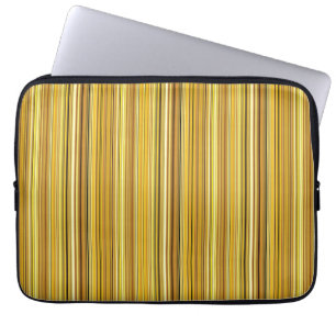 Housse Pour Ordinateur Portable Jolies rayures brunes dorées