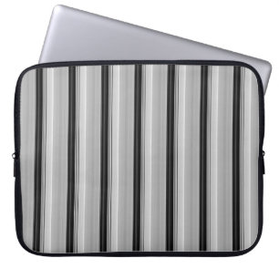 Housse Pour Ordinateur Portable Jolies rayures noir gris