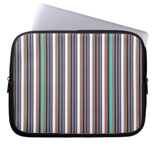 Housse Pour Ordinateur Portable Jolies rayures noires bleues