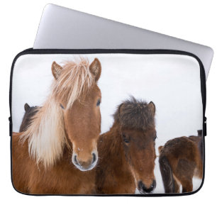 Housse Pour Ordinateur Portable Jolis chevaux islandais ensemble