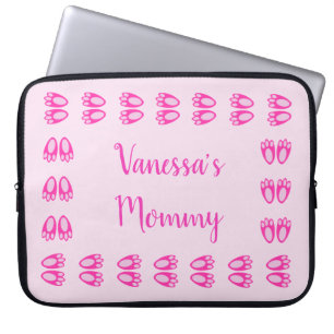 Housse Pour Ordinateur Portable Jolis pieds de lapin fille rose Pâques Nouvelle Ma