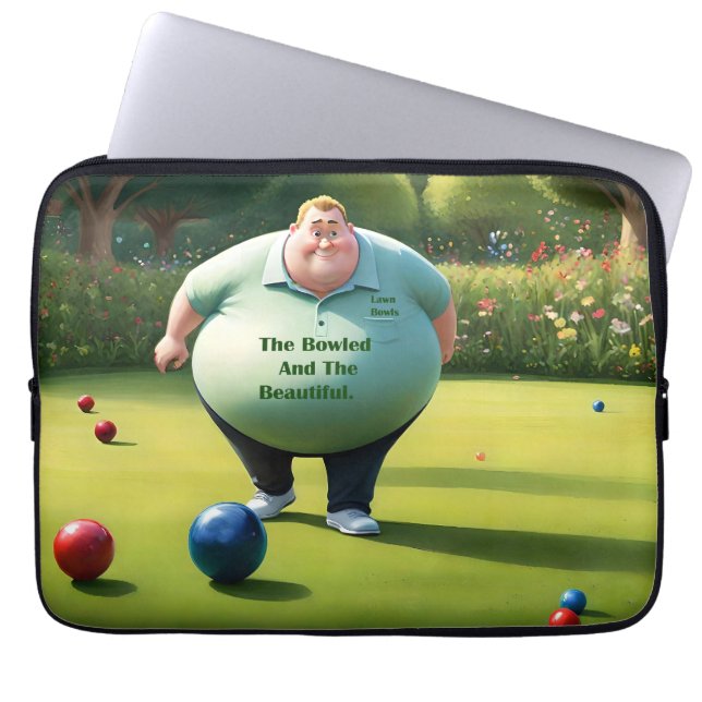 Housse Pour Ordinateur Portable Jolly Lawn Bowler Man, (Devant)