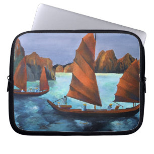 Housse Pour Ordinateur Portable Joncs Dans La Baie Dragon Descendante