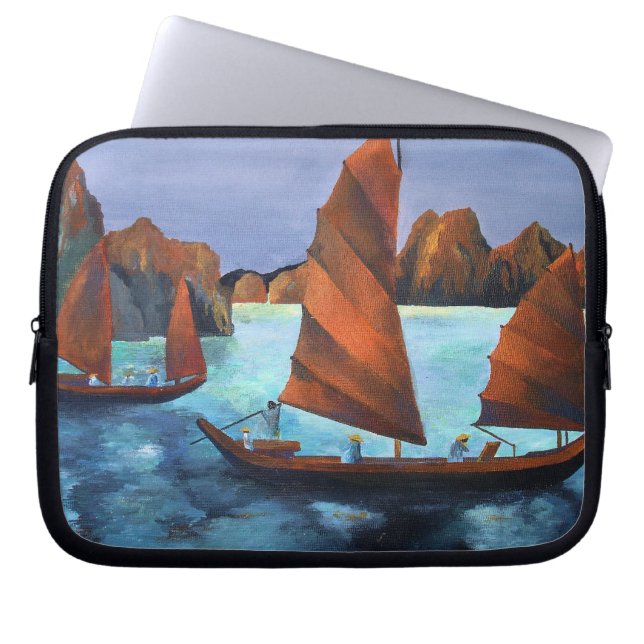 Housse Pour Ordinateur Portable Joncs Dans La Baie Dragon Descendante (Devant)