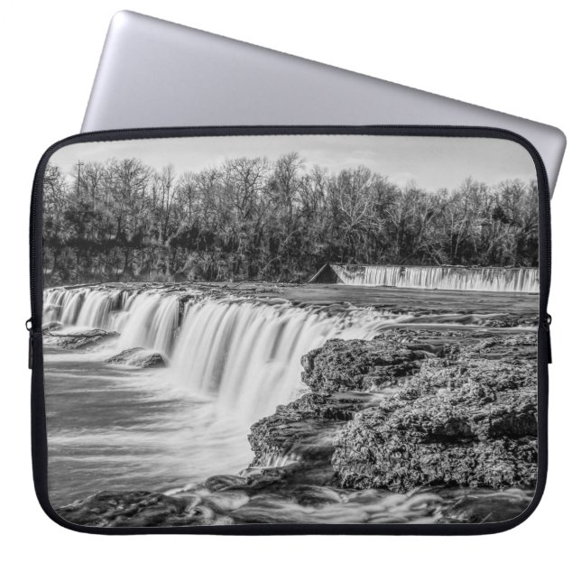 Housse Pour Ordinateur Portable Joplin Grand Falls Aperçu Niveaux de gris (Devant)