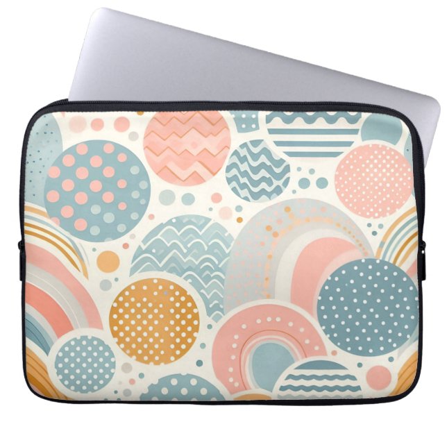 Housse Pour Ordinateur Portable Jouer Motif de Doodle géométrique (Devant)