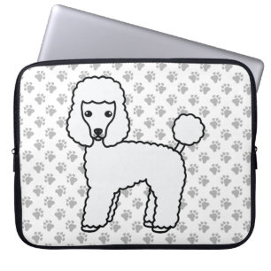 Housse Pour Ordinateur Portable Jouet blanc Poodle mignon chien de dessin