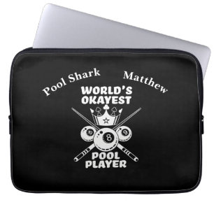 Housse Pour Ordinateur Portable Joueur de billard le plus Okayest dans le monde, d