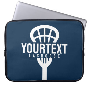 Housse Pour Ordinateur Portable Joueur de crosse TEXTE PERSONNALISÉ Team Mesh Spor
