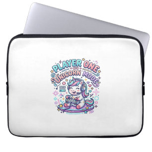 Housse Pour Ordinateur Portable Joueur de licorne Un mode licorne Style rétro Grap
