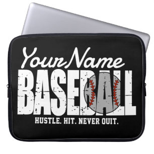 Housse Pour Ordinateur Portable Joueur d'équipe de baseball rétro AJOUTER NOM Pins