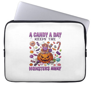 Housse Pour Ordinateur Portable Jour de bonbons éloigne les monstres Halloween Cit