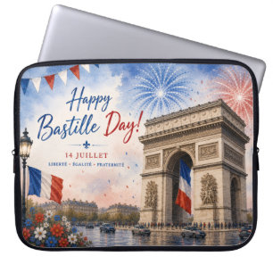 Housse Pour Ordinateur Portable Jour de la Bastille Arc de triomphe Paris France f