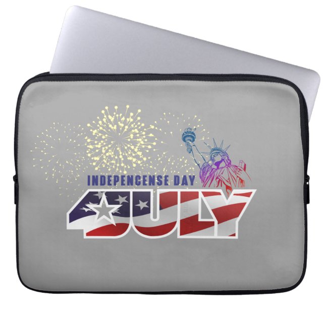 Housse Pour Ordinateur Portable Jour de l'indépendance | 13 pouces (Devant)