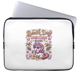 Housse Pour Ordinateur Portable Jour de plage licorne bébé licorne stylée créa Zaz