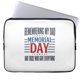 Housse Pour Ordinateur Portable Jour du Souvenir Papa Hommage Patriotique