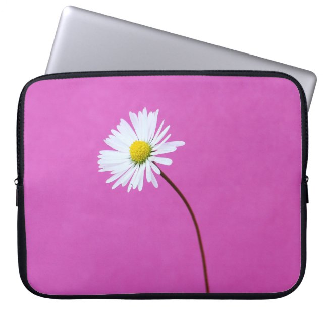 HOUSSE POUR ORDINATEUR PORTABLE JOURNÉE BLANCHE SUR ARRIÈRE - PLAN ROSE (Devant)