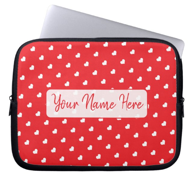 Housse Pour Ordinateur Portable Joyeuse Saint-Valentin Moderne Motif d'Amour (Devant)