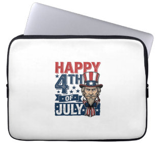 Housse Pour Ordinateur Portable Joyeux 4 juillet vintage oncle patriotique chemise