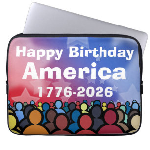Housse Pour Ordinateur Portable Joyeux Anniversaire Amérique 1776 à 2026