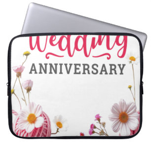 Housse Pour Ordinateur Portable Joyeux anniversaire de mariage