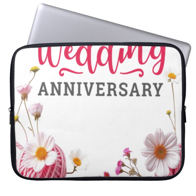 Housse Pour Ordinateur Portable Joyeux anniversaire de mariage  (Devant)