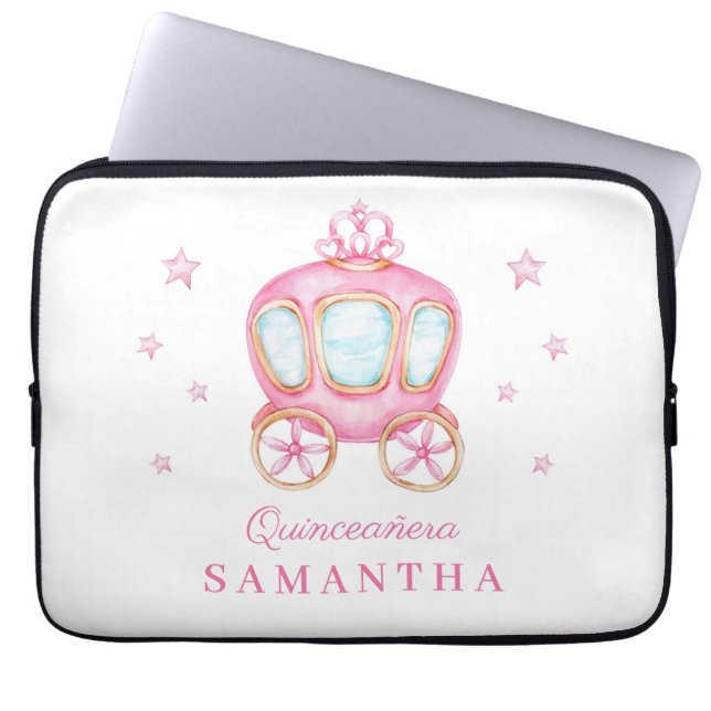 Housse Pour Ordinateur Portable Joyeux anniversaire petite voiture princesse (Devant)