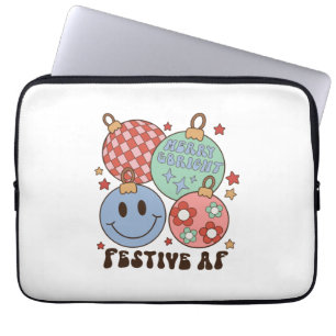 Housse Pour Ordinateur Portable Joyeux cadeau de Noël et Festif lumineux AF
