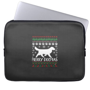 Housse Pour Ordinateur Portable Joyeux Dogmes Chien Flocon de Neige Sweat de Noël