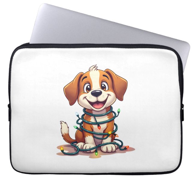 Housse Pour Ordinateur Portable Joyeux feux Beagles (Devant)