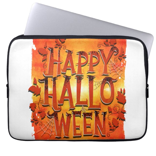 Housse Pour Ordinateur Portable Joyeux Halloween (Devant)