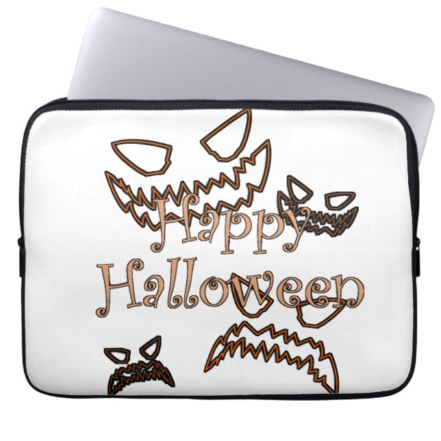Housse Pour Ordinateur Portable Joyeux Halloween (Devant)