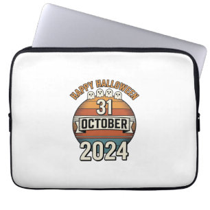Housse Pour Ordinateur Portable Joyeux Halloween 31 octobre dessin de fantôme vint