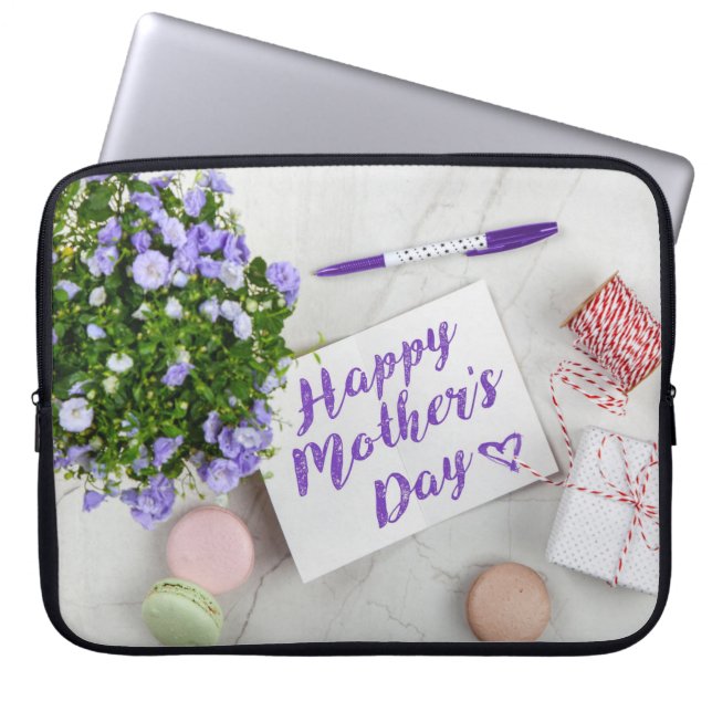 HOUSSE POUR ORDINATEUR PORTABLE JOYEUX JOUR DE MÈRE (Devant)