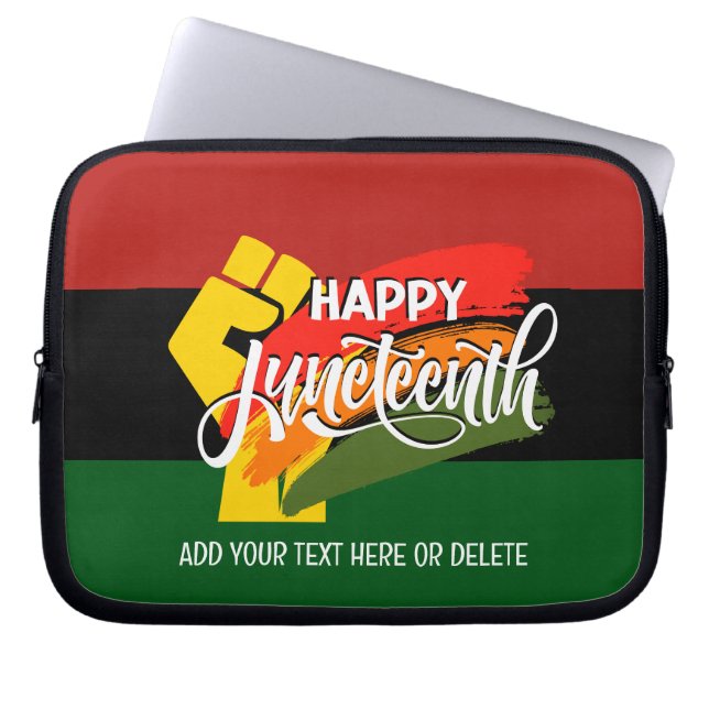 Housse Pour Ordinateur Portable Joyeux Juneteenth panafricain (Devant)