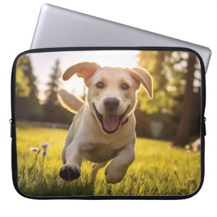 Housse Pour Ordinateur Portable Joyeux Labrador Puppy Running