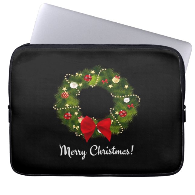 Housse Pour Ordinateur Portable Joyeux Noël ! (Devant)