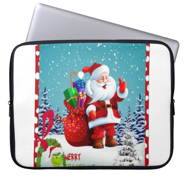 Housse Pour Ordinateur Portable Joyeux Noël (Devant)