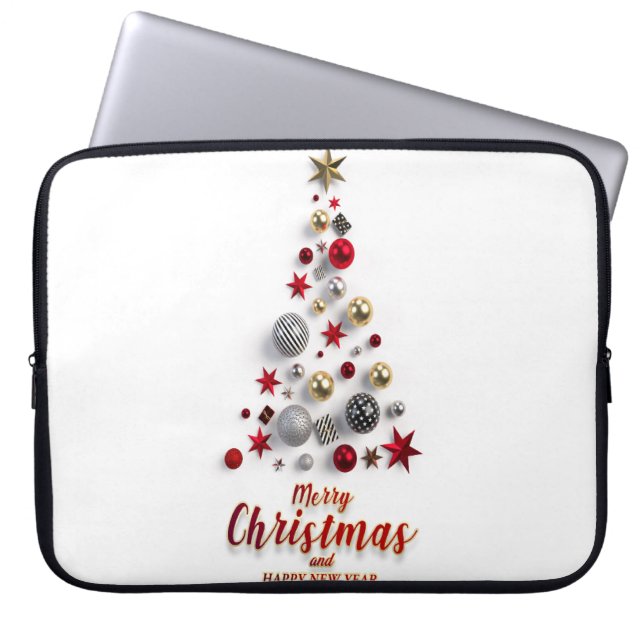 Housse Pour Ordinateur Portable Joyeux Noël et saison d'hiver (Devant)