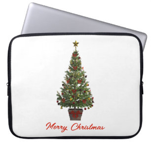 Housse Pour Ordinateur Portable Joyeux Noël. Sapin de Noël