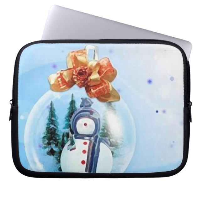 Housse Pour Ordinateur Portable joyeux Noël snow_funda_10 (Devant)