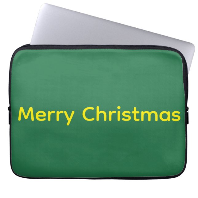 Housse Pour Ordinateur Portable Joyeux Noël vert (Devant)