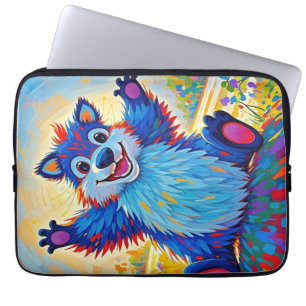 Housse Pour Ordinateur Portable Joyeux ours drôle Abstrait joli art animal