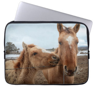 Housse Pour Ordinateur Portable Jument et poulain