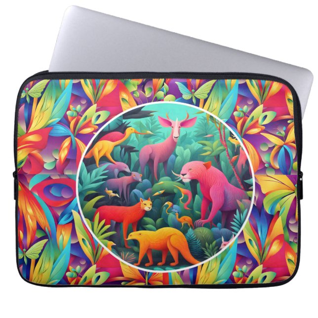 Housse Pour Ordinateur Portable Jungle animalière (Devant)