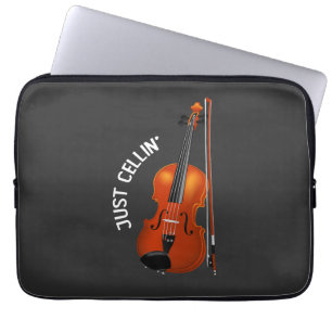 Housse Pour Ordinateur Portable Juste Cellin' Drôle Détente Violoncelle Violon