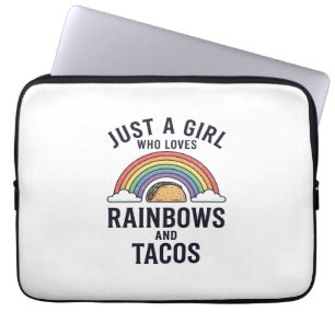 Housse Pour Ordinateur Portable Juste une fille qui aime les arcs-en-ciel et les t